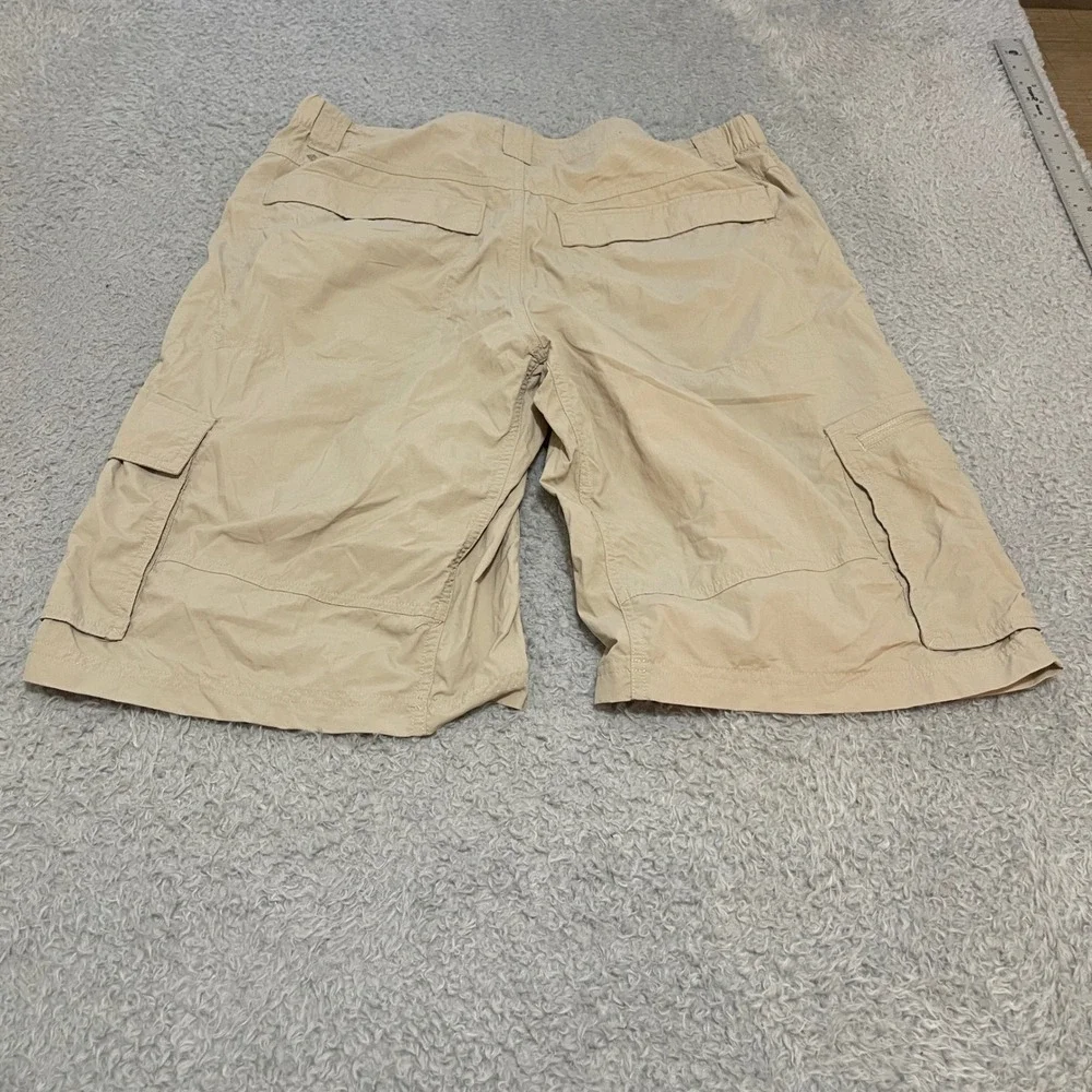 Columbia Omni-Shade Mens Cargo Shorts 36 Tan Khaki Hiking Fishing Regular Fit